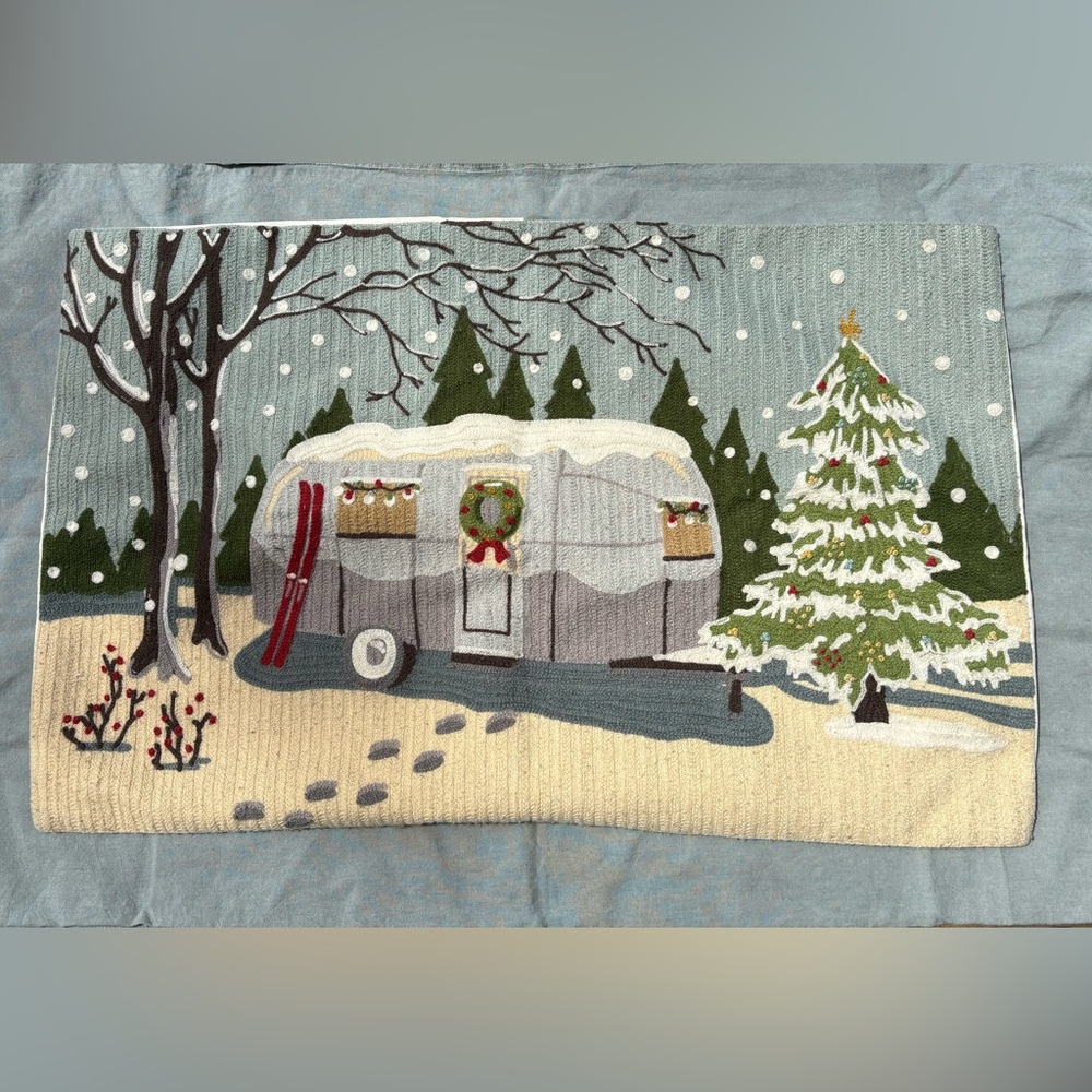 Beautiful Pottery Barn Christmas Airstream pillow cover